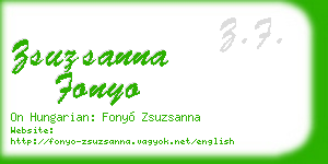 zsuzsanna fonyo business card
