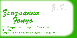 zsuzsanna fonyo business card